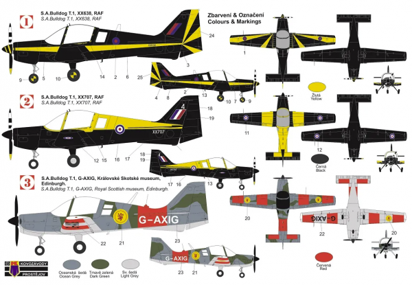 Kovozavody Prostejov KPM0299 S.A. Bulldog T.1 „RAF Special“ 1/72