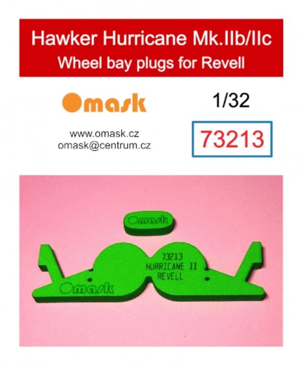Omask X3201 Hawker Hurricane Mk.IIb/IIc O-Max Set (masks and EVA wheel bay plugs) (for Revell) 1/32 