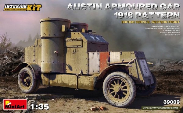 Miniart 39009 AUSTIN ARMOURED CAR 1918 PATTERN. BRITISH SERVICE. WESTERN FRONT. INTERIOR KIT 1/35