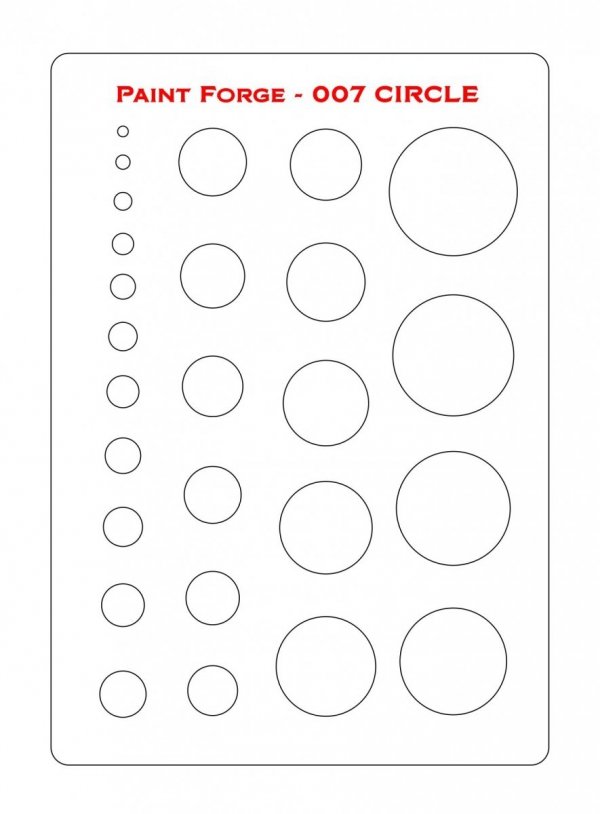 Paint Forge PFST007M STENCIL - CIRCLE
