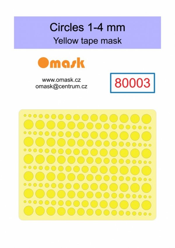 Omask X8002 Universal set 2 - yellow mask (80003, 80004, 80005, 80006, 80009)