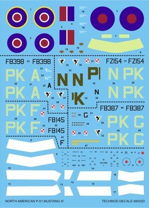 Techmod 48002 - North American P-51 Mustang III (1:48)