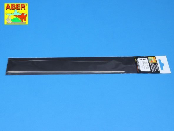 Aber SR04 Steel round rods fi 0,4mm length 250mm x12 pcs.