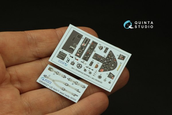 Quinta Studio QD48392 F8F-1 Bearcat 3D-Printed &amp; coloured Interior on decal paper (Academy) 1/48