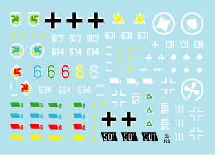 Star Decals 35-873 PzKpfw III from Pz.Reg.3, 2. Pz.Div. 1/35