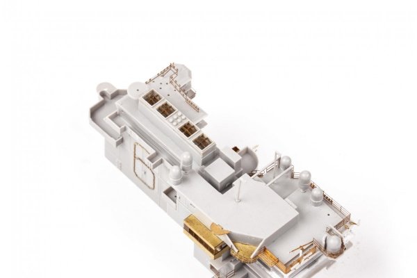 Eduard 53285 USS Constellation CV-64 part 5 - island TRUMPETER 1/350