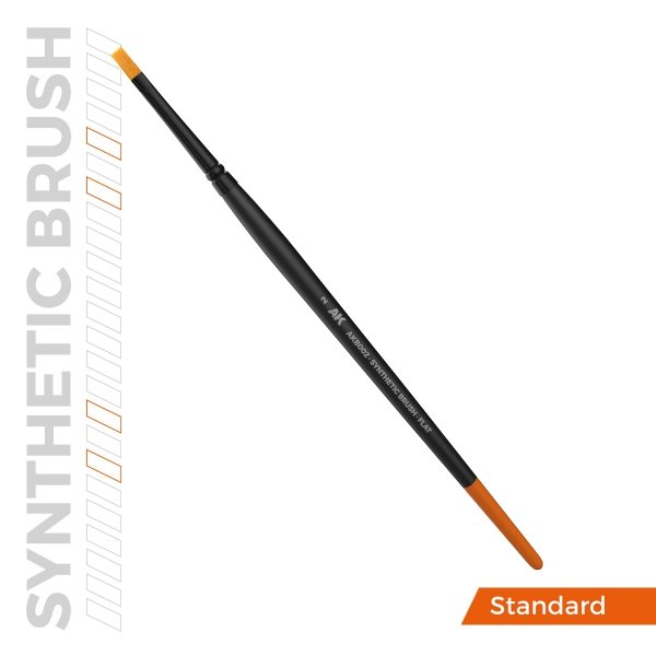 AK Interactive AKB002 AK SYNTHETIC BRUSH – FLAT 2