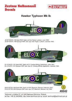 Techmod 48042 - Hawker Typhoon IB (1:48)