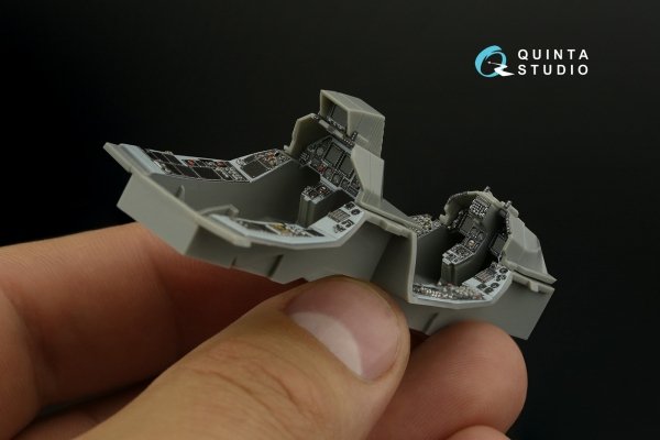 Quinta Studio QDS-48408 F-16D block 50 3D-Printed &amp; coloured Interior on decal paper (Kinetic 2022 tool) (small) 1/48