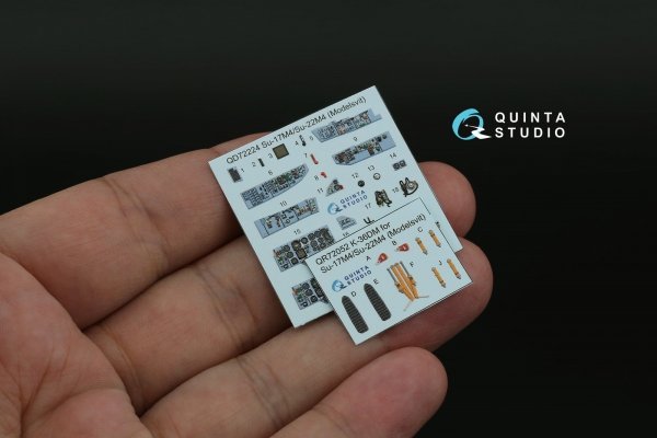 Quinta Studio QD72224 Su-17M4/Su-22M4 3D-Printed &amp; coloured Interior on decal paper (Modelsvit) 1/72