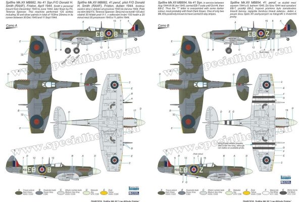 Special Hobby 48192 Spitfire Mk.XII against V-1 Flying Bomb 2 modele + figurka 1/48