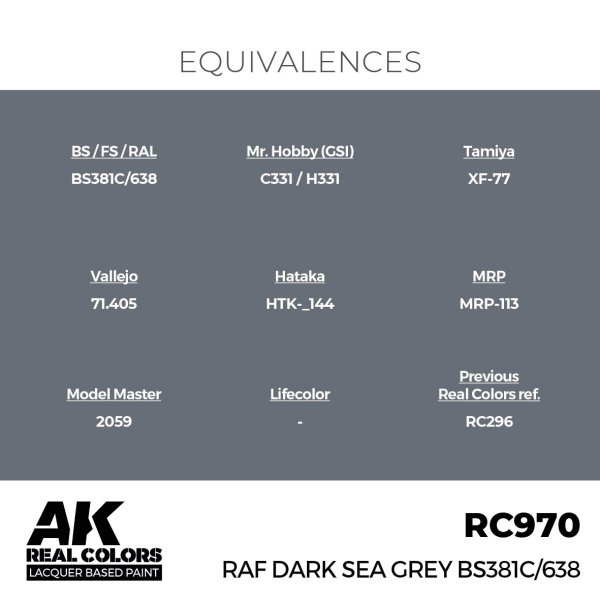 AK Interactive RC970 RAF Dark Sea Grey BS381C/638 17 ml