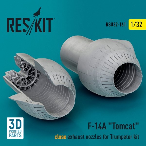 RESKIT RSU32-0161 F-14A &quot;Tomcat&quot; close exhaust nozzles for Trumpeter kit (3D Printed) 1/32