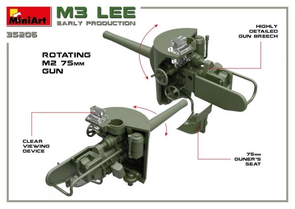 Miniart 35206 M3 Lee early prod. w/interior 1/35