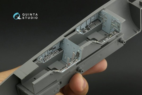 Quinta Studio QD32147 F/A-18B 3D-Printed &amp; coloured Interior on decal paper (Academy) 1/32