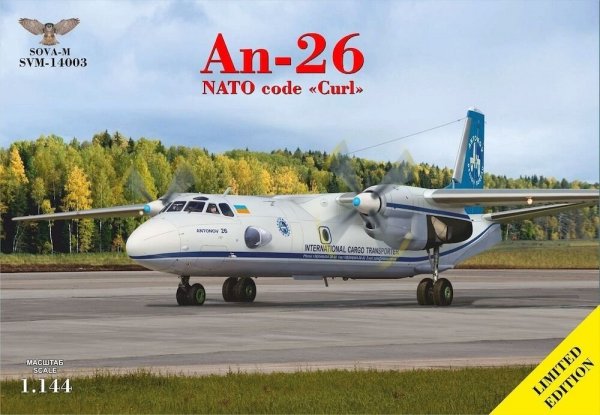 Sova 14003 An-26 NATO Code Curl - Limited Edition 1/144