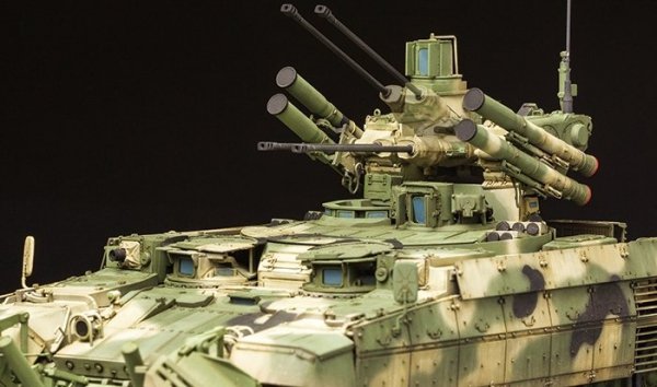 Meng Model TS-010 RUSSIAN TERMINATOR FIRE SUPPORT COMBAT VEHICLE BMPT w/KMT-8 (1:35)
