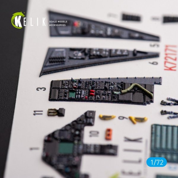 Kelik K72171 F-117A NIGHTHAWK - interior 3D decals for Academy kit (1/72)