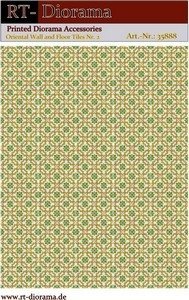 RT-Diorama 35888 Printed Accessories: Oriental Wall and Floor Tiles Nr.2 1/35
