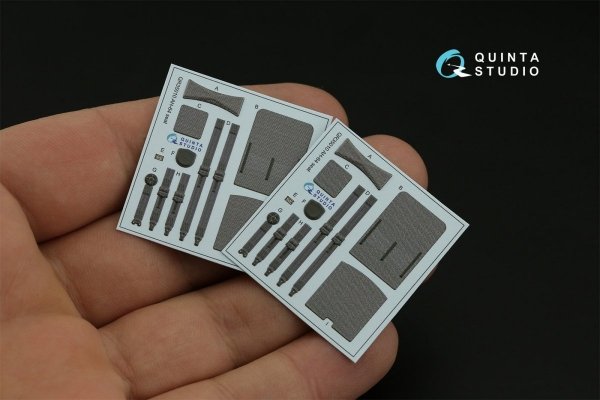 Quinta Studio QD35099 AH-64E 3D-Printed &amp; coloured Interior on decal paper (Takom) 1/35