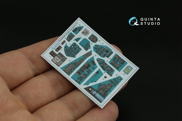 Quinta Studio QD48356 Mi-24D 3D-Printed &amp; coloured Interior on decal paper (Trumpeter) 1/48
