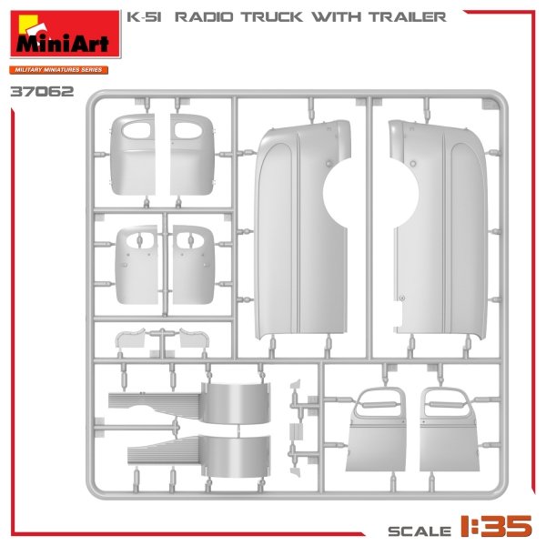 Miniart 37062 K-51 RADIO TRUCK WITH TRAILER 1/35