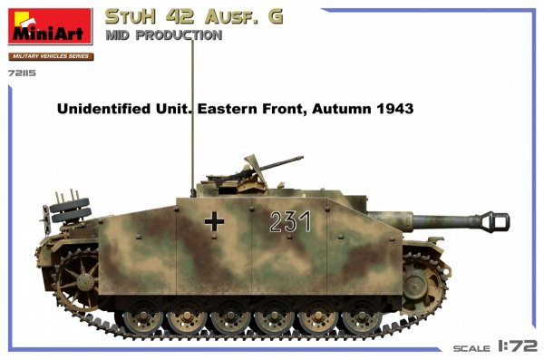 MiniArt 72115 StuH 42 Ausf. G MID PRODUCTION 1/72