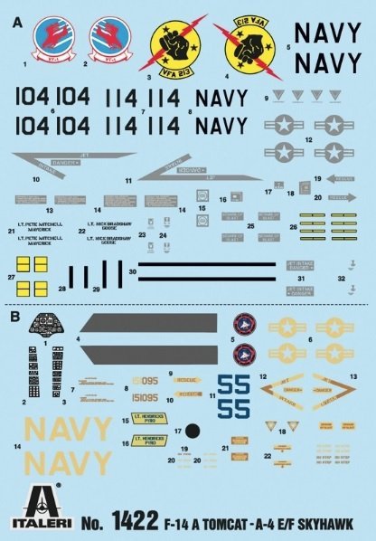 Italeri 1422 Top Gun F-14A vs A-4F 1/72