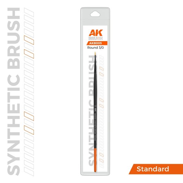 AK Interactive AKB005 AK SYNTHETIC BRUSH – ROUND 3/0