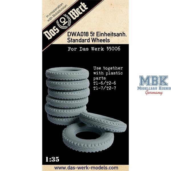 Das Werk DWA018 5t Einheitsanh. Standard Wheels 1/35