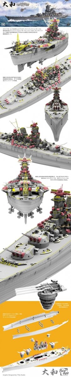 Border Model BS-004 Imperial Japanese Navy Battleship Yamato April 7 1945 1/350