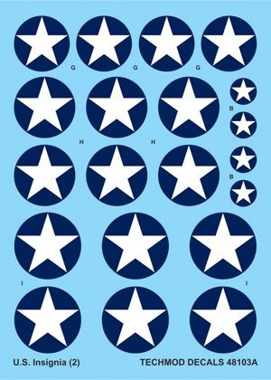 Techmod 48103 - US National Insignia 1942-1943 (1:48)