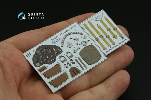 Quinta Studio QD32206 I-16 Type 24/28 3D-Printed coloured Interior on decal paper (ICM) 1/32