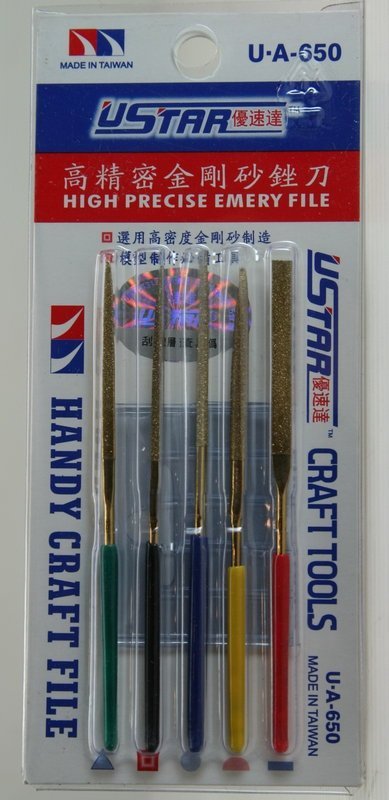 U-Star UA-90650 File Kit 180 (pilniki diamentowe 5 szt gradacja 180)