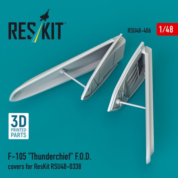 RESKIT RSU48-0406 F-105 "Thunderchief" F.O.D. covers for ResKit RSU48-0338 (3D Printed) (1/48)