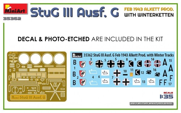 Mini Art 35362 StuG III Ausf. G FEB 1943 ALKETT PROD. WITH WINTERKETTEN 1/35
