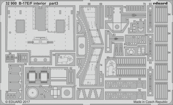 Eduard 32900 B-17E/ F interior 1/32 HK MODELS