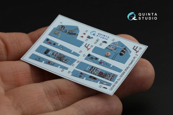 Quinta Studio QD48188 Su-30SM 3D-Printed coloured Interior on decal paper (for KittyHawk kit) 1/48