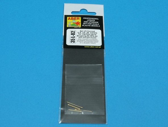 Aber 35L-082 Set of 2 standard barrels for U.S aircraft machine guns cal .50 Browning ANM2 A4 with one part muzzle (1:35)	