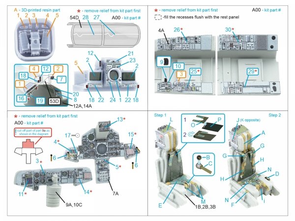 Quinta Studio QD+48518 Tornado IDS 3D-Printed coloured Interior on decal paper (Italeri) (with 3D-printed resin parts) 1/48