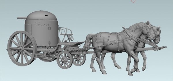 Copper State Models F35-047 A pair of horses for Fahrpanzer 1/35