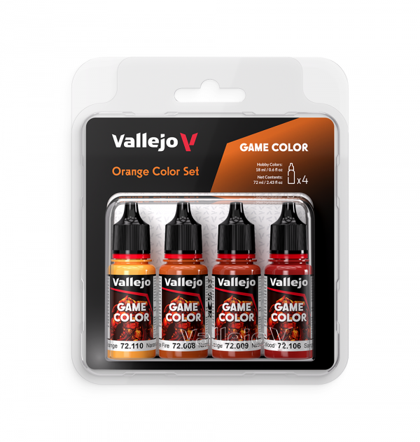 Vallejo 72381 Game Color Orange Color Set 4x18ml