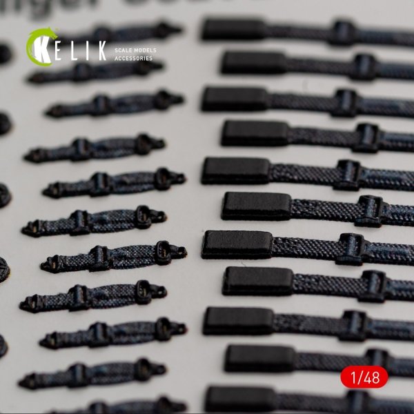 KELIK K48115 Passenger Seat Belts for MH-60/UH-60 Black Hawk - interior 3D decals for ICM kit 1/48