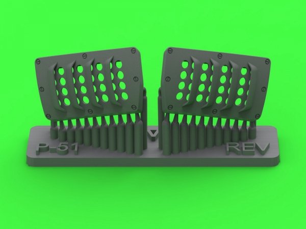 Master AM-32-140 P-51 Mustang - pokrywa wlotu powietrza do gaźnika - typ z żaluzjami dla RAF - wersja A (do modelu Revell) 1/32