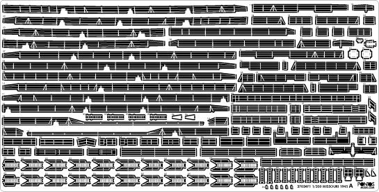 Pontos 37034FB USS BB-63 Missouri 1945 Advanced Detail Up Set for Hobbyboss Kit (Deck Blue 20B stained wooden deck) 1/350