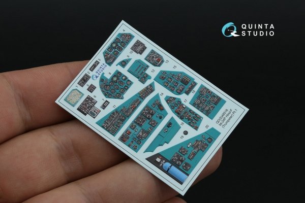 Quinta Studio QD+48516 Mi-24P Hind-F 3D-Printed coloured Interior on decal paper (Trumpeter) (with 3D-printed resin parts) 1/48