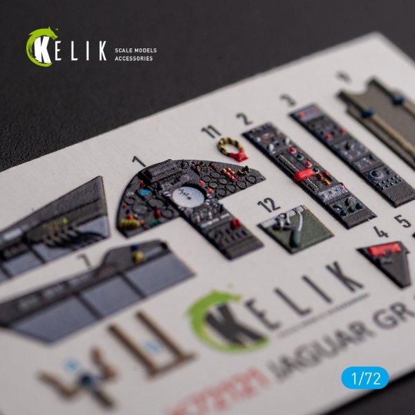 KELIK K72121 Jaguar GR.1/GR.3 - interior 3D decals for Italeri kit 1/72