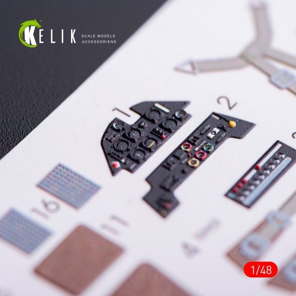 KELIK K48009 BF-109E INTERIOR 3D DECALS FOR WINGSYKITS KIT 1/48