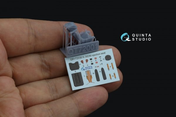 Quinta Studio QR+72038 K-36DM (initial release) ejection seat (for Su-17M3/M4/UM3/22, Su-24, MiG-29 9-12 Early aircraft) (All kits) 1/72