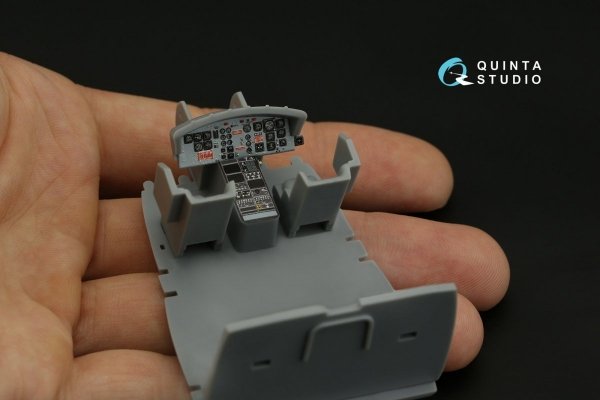 Quinta Studio QDS-48286 UH-1C 3D-Printed &amp; coloured Interior on decal paper (HobbyBoss)(Small version) 1/48